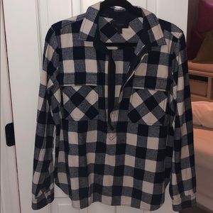 J. Crew 1/3 zip Flannel